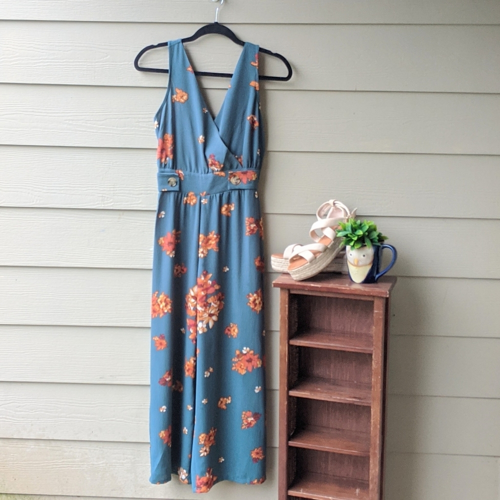 Floral V-Neck Jumpsuit